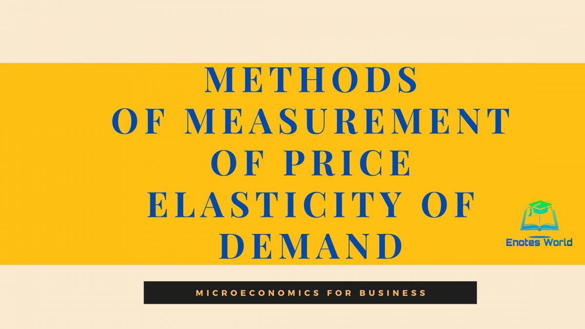 Methods of Measurement of Price Elasticity of DemandMicroeconomics